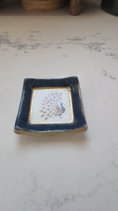Square Ring Dish (Black Butterfly)